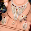 Necklace Earrings Set & Soramoore Bohemia Italy Luxury 4PCS Bangle Ring Jewelry For Women Bridal Wedding Superstar Party Stre22