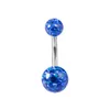 Bling Belly Piercing Ring Navel Button Rings Bar Crystal Ombligo Party Stud Barbell Round for Woman Sexy Body Jewelry