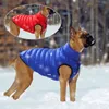 冬の犬のコートの服リバーシブル防風服のジャケット暖かい犬ペット服のための暖かい犬ペット服Pug 211106