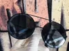 Run weg runde Sonnenbrille Black Metal Grey Objektiv Sonnenbrille Occhiali Da Sole Women Mode Sonnenbrille mit Box1031054