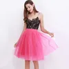 Mode 5 couches 60cm Mode Tulle jupe plissée Jupes tutues Femmes Lolita Petticoat Jupe d'honneur Midi Jupe Jupe Saias Faldas 210310