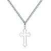 Corée ins sombre vent froid gothique japonais rose dieu croix pendentif couleur argent cool street style collier bijoux cadeau
