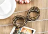 White Brown Leopard Telephone Wire Cord Coil Elastic Hair Ties Women Girls Hairbands Bracelet Stretchy Hair Scrunchies Accessory