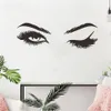 Wandaufkleber, modische Vinyl-Wimpern-Wandaufkleber für Mädchen, Schlafzimmer, Augenbrauen, Geschäft, Schönheitssalon-Dekor