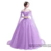 2021 Princess Appliques Flower Bateau Black Ball Gown Quinceanera Klänningar Tulle Sweet 16 Debutante Prom Party Dress Custom Made 43