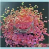 Nail Salon Health & Beautynail Glitter Pet Material Rose Rainbow Color Hexagon Shaped Chunky Embossing Sequins Confetti For Diy Nails Art Cr