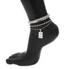 Mode 4st / set anklet armband för kvinnor fot tillbehör sommar strand barfota sandaler armband fotled på benet kvinnligt zwl792