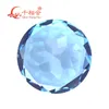 Machine cut round shape natural cut beautiful Natural blue topaz gemstone Q0531