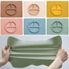 Baby Dishes Silicone Plate Tray Antislip Mini Mat Toddler Placemat Waterproof Silicone Placemat Baby Dinning Table Pads 210226