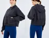 Semi cremallera suéter para mujer Sudadera con capucha suelta Fashion Ocio de ocio Correr Fitness Yoga Casual engrosado Gimnasio Ropa