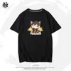 Anime spel Genshin Impact Short-Sleeved T-shirt Klee Keqing Ganyu Paimon Xiao Impression Två yuan cosplay smärta kläder y0901