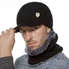 Simpe Winter Hat Skullies Czapki Kapelusze Zimowe Czapki Dla Mężczyzn Kobiety Wełna Szalik Czapki Balaclava Maska Gorras Bonnet Kapelusz Y21111