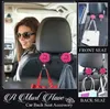 2pcs Pearl Camellia Flowers Car Seat Back Hook Bags Hanger Holder Auto Organizer Headrest Mount Storage Hooks Clips Styling