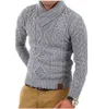 Zogaa Merk Mens Cardigan Sweater Effen Kleur Dikke Warm Turtleneck Sweaters Lange Mouw Casual Pullover Kleding 211006