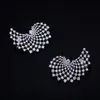 Stud Godki Luxury Design Marvelous Cubic Zircon Flower Ear Bone Cuff Earring 3CM4CM6693532