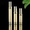15ml 20ml 30ml Gold Silver Airless Bottle Lotion Pump Mini Sample and Test Bottles Vacuum Container Cosmetic Packaging