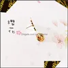 Pimler, broşlar mücevher Japon Kiraz Çiçekleri Broş çiçek şekli çinko alaşım moda kadın için modern şık 5 renk 18x17mm 1preen damlası