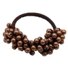 Vrouwen haaraccessoires parels kralen hoofdbanden paardenstaarthouder meisjes scrunchies vintage elastische haarbanden rubber touw hoofdtooi rre11409