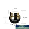 Facial Cream Refillable Bottle Empty Black Glass Cosmetic Container Eye with Gold Lip Hand Pad Travel Set