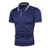 Men's Polos 6 Colors Mens Shirt Summer High-quality Casual Fashion Business Short-sleeved Stand-up Collar