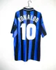 Sneijder Zanetti Classic Inter Retro Soccer Jerseys 1988 1990 91 92 93 Djorkaeff Milito Baggio Pizarro Djorkaeff Adriano Milanes 1994 95 96 97 98 99 Fotbollsskjorta