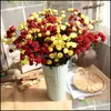 Dekorative Kränze, festliches Partyzubehör, Hausgarten, pastoraler Stil, 15 Köpfe/Blumenstrauß, Rosen mit Köpfen, 50 cm, künstliche Blumen, Seidenblume