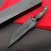 Special Offer 238 Survival Straight Knife DC53 Satin Tanto Point Blade Full Tang Ebony Handle Fixed Blade Tactical Knives With Leather Sheath