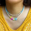 Naszyjniki Wisiorek Kobiety Moda Boho Nasiona Koralik Chokers Barok Perły Kamień Naturalny Kolorowe Ręcznie robione Zroszony Naszyjnik