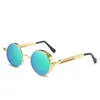 UV400 Vintage Steampunk Round Mirror Lens Sunglasses Outdoor Sport Hisper Eyewear For Man Women