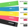 5Pcs/set Resistance Bands with 5 Different Resistance Levels Yoga Bands Home Gym Exercise Fitness Equipment Pilates Training H1026