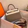 Beurs online nieuwe mode tas 25 grijze grijze hand palm lock lederen vrouwen handtassen verkooppunten