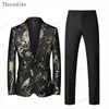 Thorndike 2020 Son Ceket Pantolon Tasarımlar Erkekler Suit Slim Fit Zarif Smokin Düğün İş Parti Elbise Yaz Ceket + Pantolon X0909