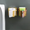 Supports de papier toilette en papier de salle de bain murs d'adhésif mural organisateur sans drill lixiviat de grande capacité support de tissu serviette de suspension