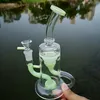 Unique Bong Klein Pomme De Douche Perc Narguilés Heady Verre Bongs Recycler Lavande Couleur Torus Huile Dab Rigs 14mm Femelle Joint Tuyaux D'eau Avec Bol En Gros XL1943