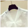 Blusas de mujer Camisas Blusa de encaje Top Camisa blanca Mujer Manga larga Haut Femme Elegante Ropa de moda coreana Puff Señoras Casual