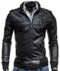 Men Leather Jacket Genuine Clothing Motorcycle Slim Stand Collar Autumn Thick Winter Warm Coat