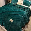 green plaid blanket