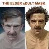 Masques de fête Old Man Scary Mask Cosplay Full Head Latex Halloween Horror Masquerade Headgear Decor2480171