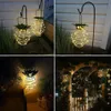 Konstgjorda växter Solar Garden Lights Ananasform Solar Hängande Ljus Vattentät Vägglampa Fairy Night Lights Iron Wire Art Home Decorations Gyq