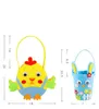 Osterhasen-Tasche aus Vliesstoff, bunter Eierkorb für Kinder, kreatives handgefertigtes DIY-Material, Osterdekoration T2I53240