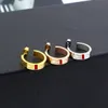 New Arrival fashion Rings Top Quality letter 3 Colors 316L Stainless Steel Gold Plated Earrings Ear Studs Women Jewelry Christmas gift
