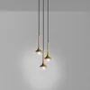 1-Light Teardrop Crystal Hanglamp in Goud Geborsteld Messing Voltooien Mini LED Lichtarmaturen Metalen Staaf Plafond Globe Glass Lighting voor Kitchen Island Slaapkamer