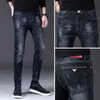 Jeans masculino designer inverno outono marca fino reto elástico casual 9DWW