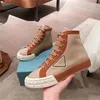 2021 Fashion Women Sneakers, Patchwork Design Sneakers 4 Seasons Casuais Mulheres Marca Alta Sapatos Cunhas Plataforma Calçados Casuais, Tamanho 35-40