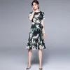 Women Designer Elegant Print Floral Summer Black Sexy Office Cocktail Party Robe Femme Vintage Pencil Mermaid Dress Vestidos 210525