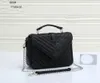 Luxe tassen ontwerper handtas vormige naad lederen dames metalen ketting schouder H igh kwaliteit flap messenger bag