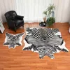 Grande tamanho 170x220cm vaca leopardo texugo zebraprinticted couro faux pele de pele de pele antiderrapante tapete tapete para sala de estar 210928