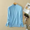 2021 Fashion Pure Color Cashmere Men's Sweater Semi-High Collar Male Stickad Sweater Män Kvinnor Lös Pullover Turtleneck Sweater Y0907