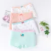 4pcs / pack sous-vêtements pour enfants pour filles mode mignonne culotte d'impression d'escargot enfants shorts respirants boxeurs vêtements adolescents 8 12y 211122