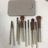 Железная коробка 12 кисточка для макияжа наборы щеткой различные инструменты макияжа Iron Box и цветной макияж